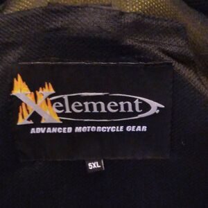 Xelement Motorcycle‎ Jacket Padded Armor Black Yellow 5XL